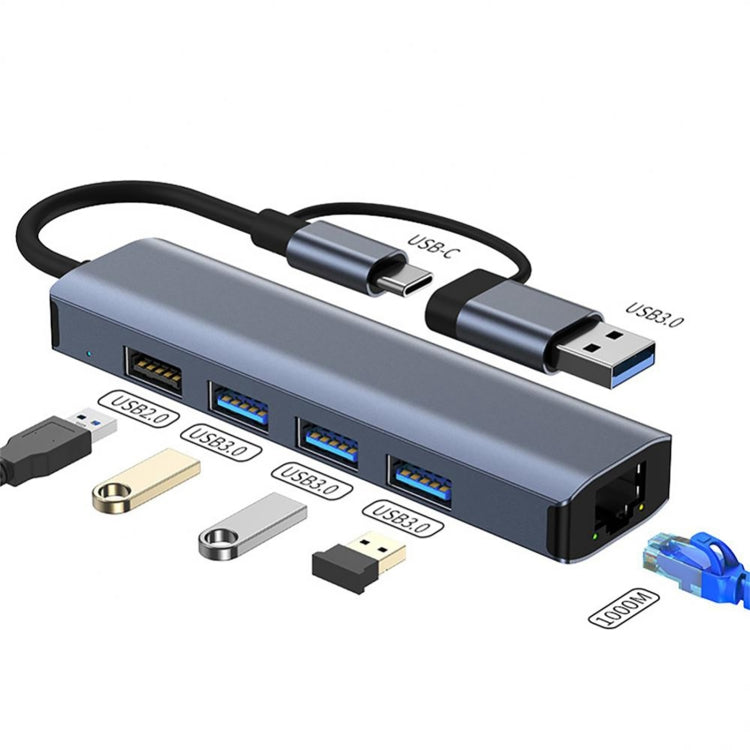 BYL-2208TU 5 в 2 USB + USB-C / Type-C - USB Многофункциональная док-станция-концентратор Адаптер