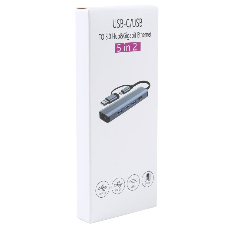 BYL-2208TU 5 в 2 USB + USB-C / Type-C - USB Многофункциональная док-станция-концентратор Адаптер