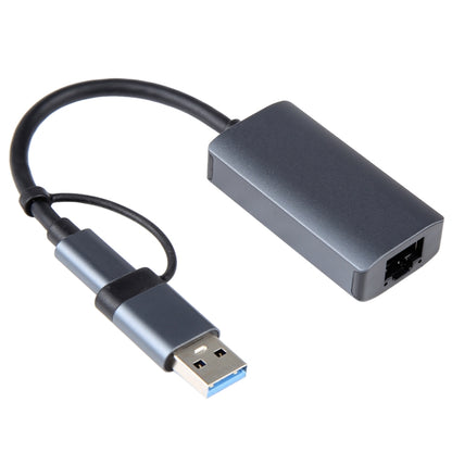 BYL-2207TU 2 в 1 USB + Type-C - RJ45 док-станция-концентратор адаптер