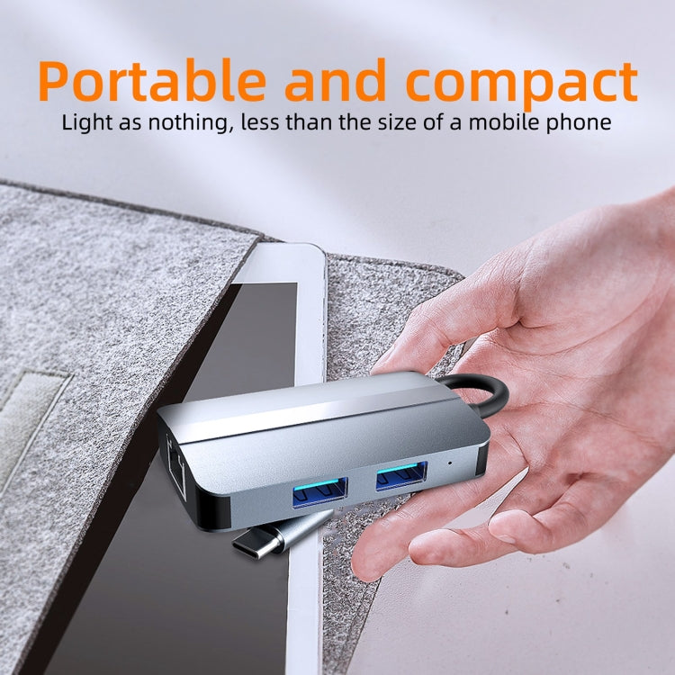 BYL-2112 5-в-1 USB-C / Type-C - USB Многофункциональная док-станция-концентратор Адаптер