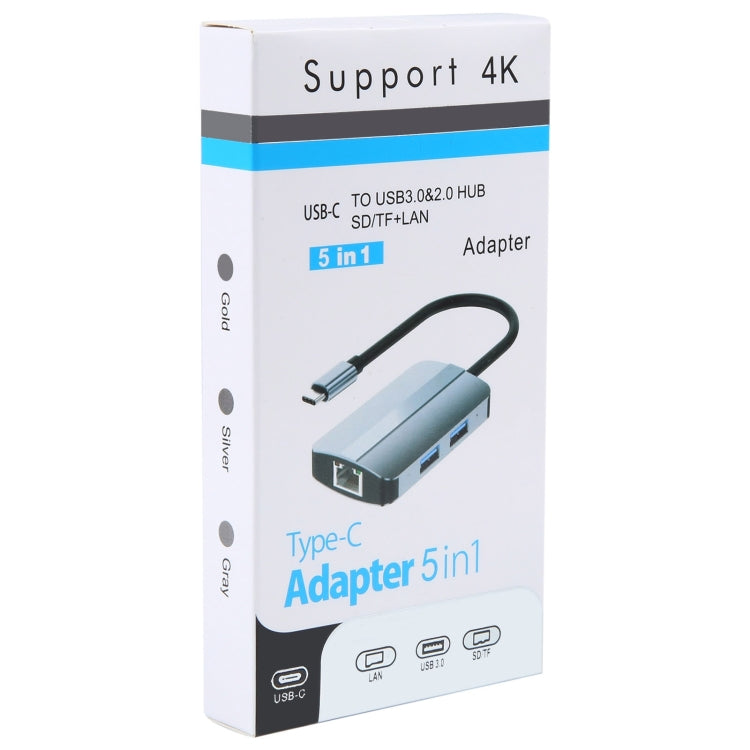 BYL-2112 5-в-1 USB-C / Type-C - USB Многофункциональная док-станция-концентратор Адаптер