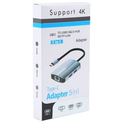 BYL-2112 5-в-1 USB-C / Type-C - USB Многофункциональная док-станция-концентратор Адаптер