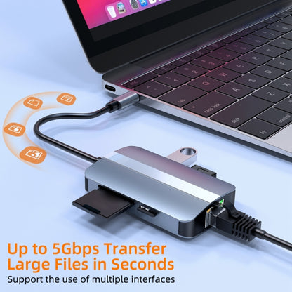 BYL-2112 5-в-1 USB-C / Type-C - USB Многофункциональная док-станция-концентратор Адаптер