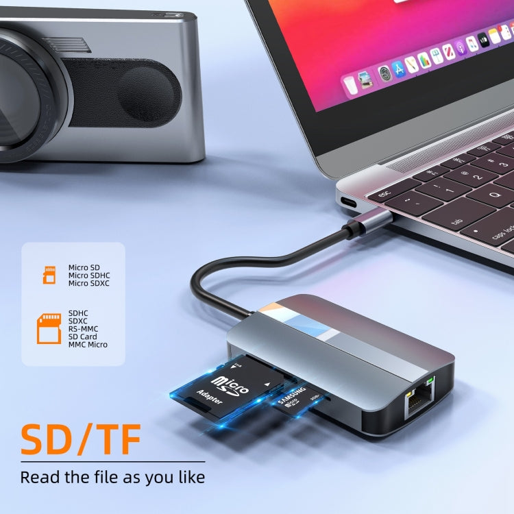 BYL-2112 5-в-1 USB-C / Type-C - USB Многофункциональная док-станция-концентратор Адаптер