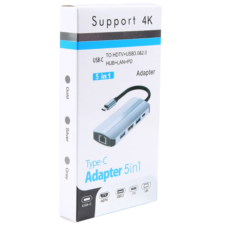 BYL-2109 5-в-1 USB-C / Type-C - USB Многофункциональная док-станция-концентратор Адаптер