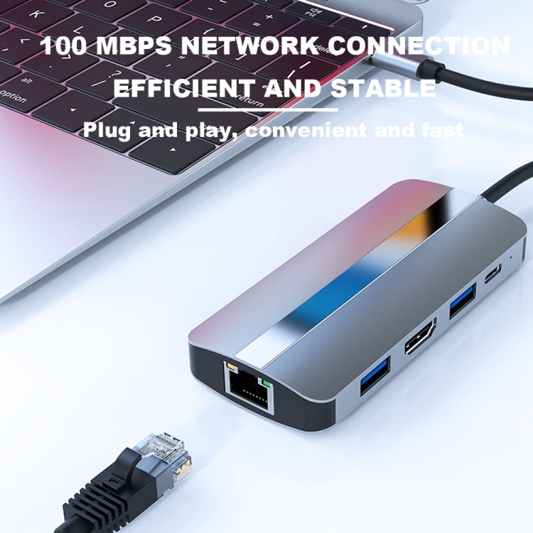 BYL-2109 5-в-1 USB-C / Type-C - USB Многофункциональная док-станция-концентратор Адаптер