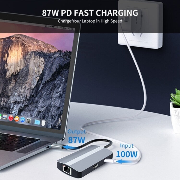 BYL-2209 6-в-1 USB-C / Type-C - USB Многофункциональная док-станция-концентратор Адаптер
