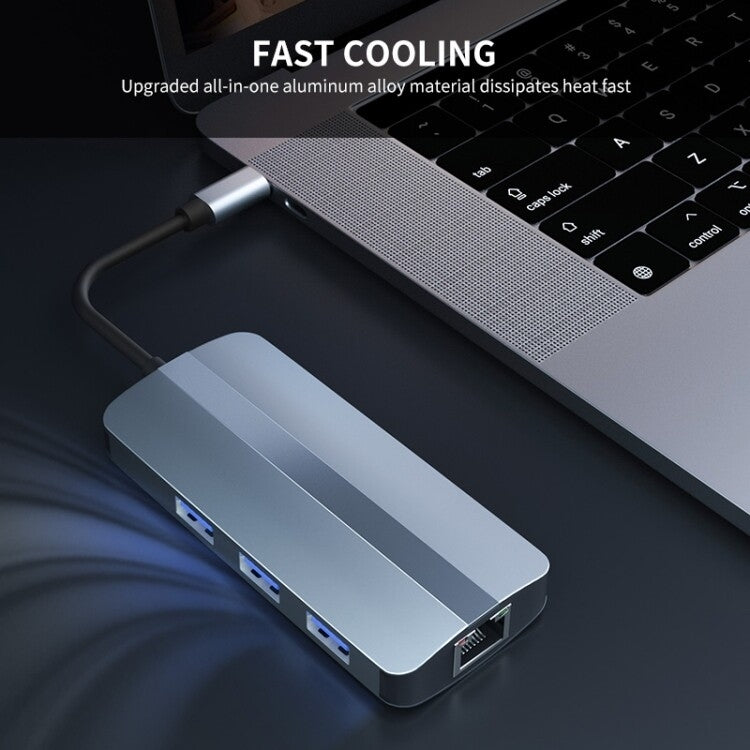 BYL-2209 6-в-1 USB-C / Type-C - USB Многофункциональная док-станция-концентратор Адаптер