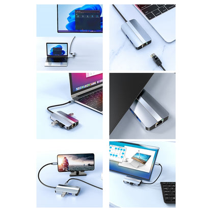 BYL-2203 6-в-1 USB-C / Type-C - USB Многофункциональная док-станция-концентратор Адаптер