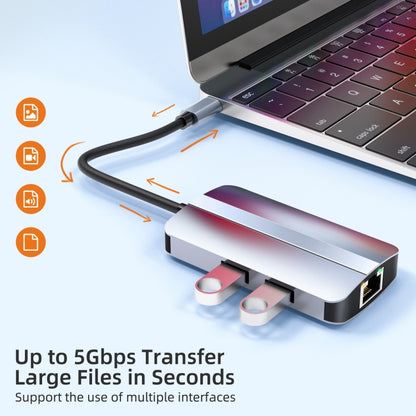 BYL-2203 6-в-1 USB-C / Type-C - USB Многофункциональная док-станция-концентратор Адаптер
