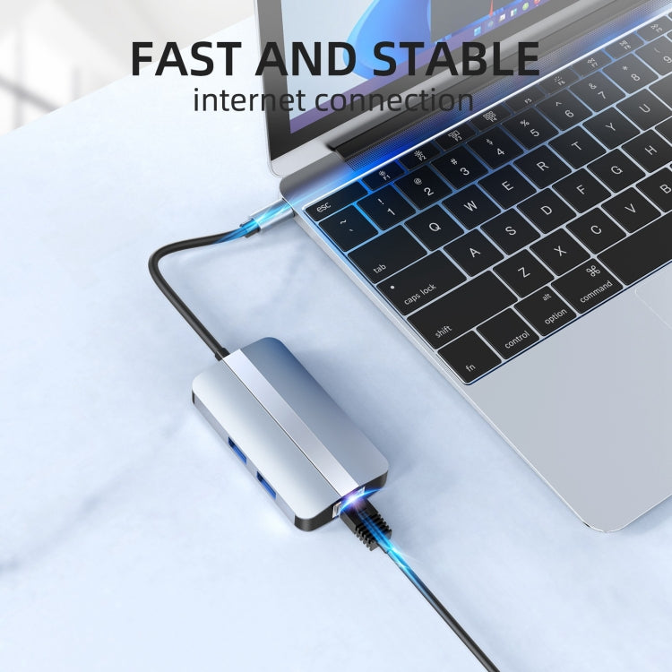 BYL-2203 6-в-1 USB-C / Type-C - USB Многофункциональная док-станция-концентратор Адаптер