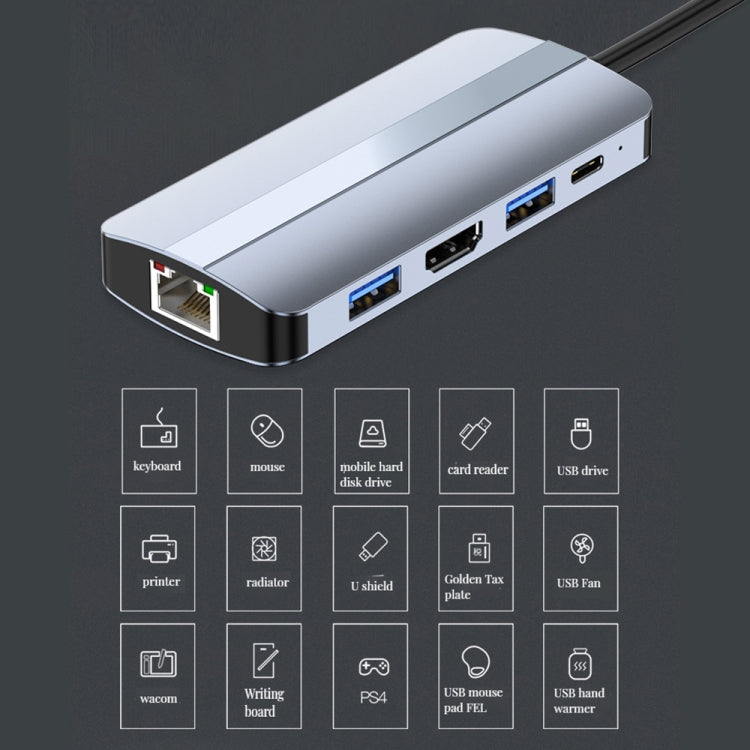 BYL-2206 9-в-1 USB-C / Type-C - USB Многофункциональная док-станция-концентратор Адаптер