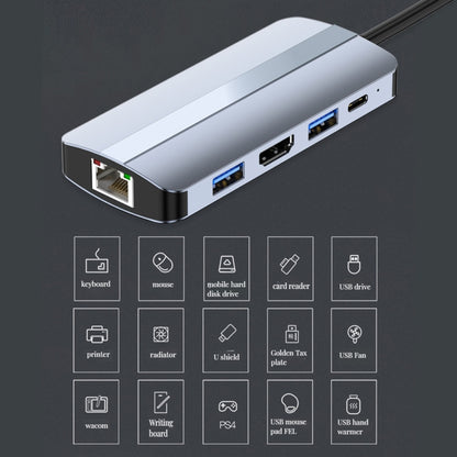 BYL-2206 9-в-1 USB-C / Type-C - USB Многофункциональная док-станция-концентратор Адаптер