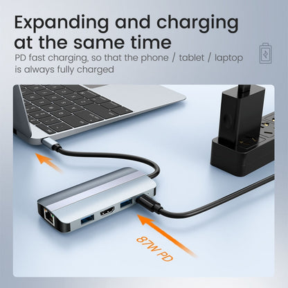 BYL-2206 9-в-1 USB-C / Type-C - USB Многофункциональная док-станция-концентратор Адаптер