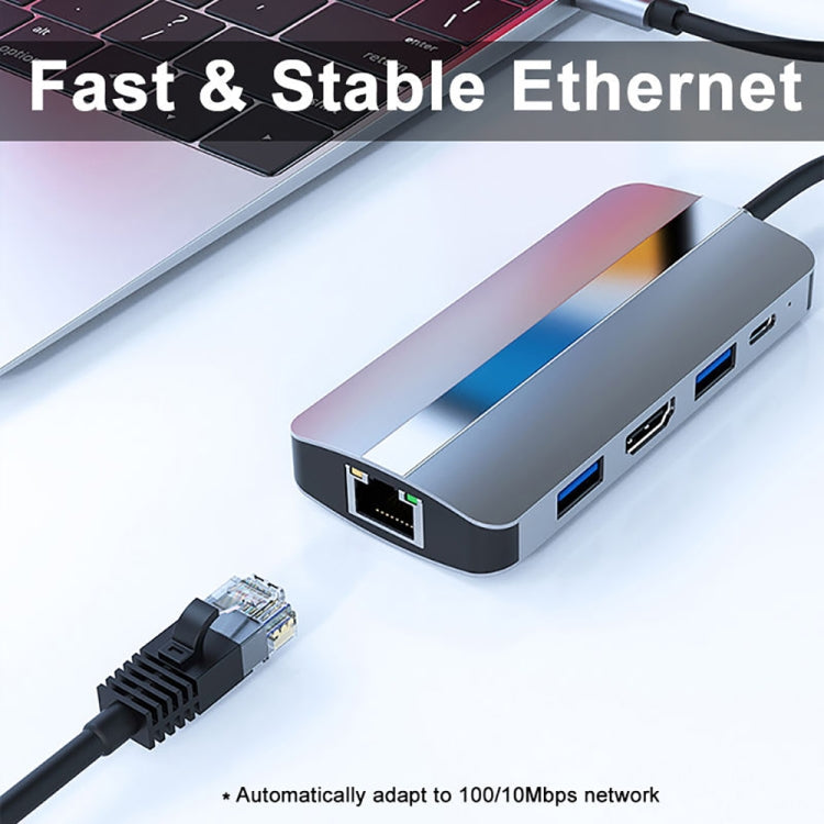 BYL-2206 9-в-1 USB-C / Type-C - USB Многофункциональная док-станция-концентратор Адаптер
