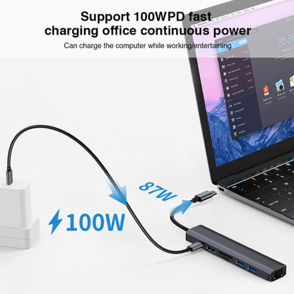 BYL-2303 7-в-1 USB-C / Type-C - USB Многофункциональная док-станция-концентратор Адаптер