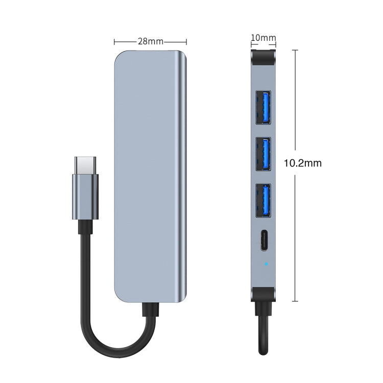 BYL-2301T 5-в-1 USB-C / Type-C - USB Многофункциональная док-станция-концентратор Адаптер