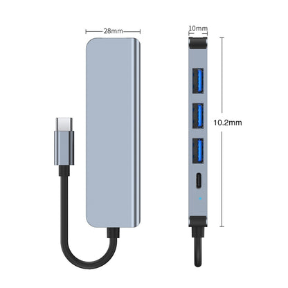BYL-2301T 5-в-1 USB-C / Type-C - USB Многофункциональная док-станция-концентратор Адаптер