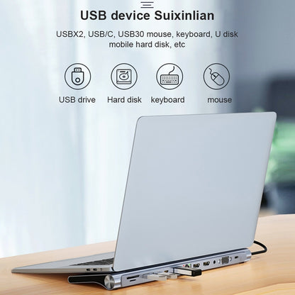 BYL-2003U2 12-в-1 USB-C / Type-C - USB Многофункциональная док-станция-концентратор Адаптер