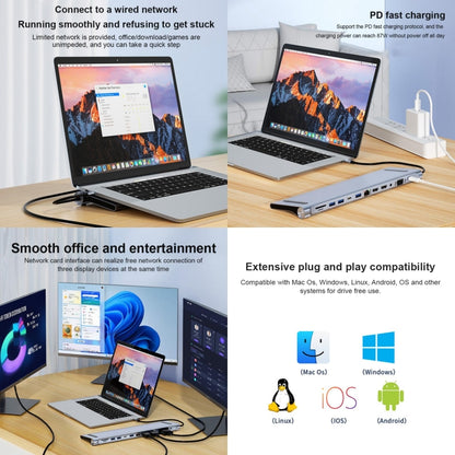 BYL-2003U2 12-в-1 USB-C / Type-C - USB Многофункциональная док-станция-концентратор Адаптер
