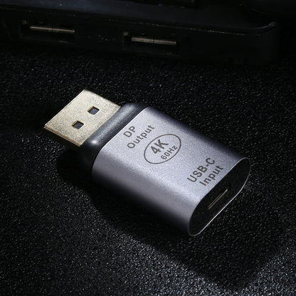 Type-C / USB-C Female to Big DP Male Aluminium Alloy Adapter