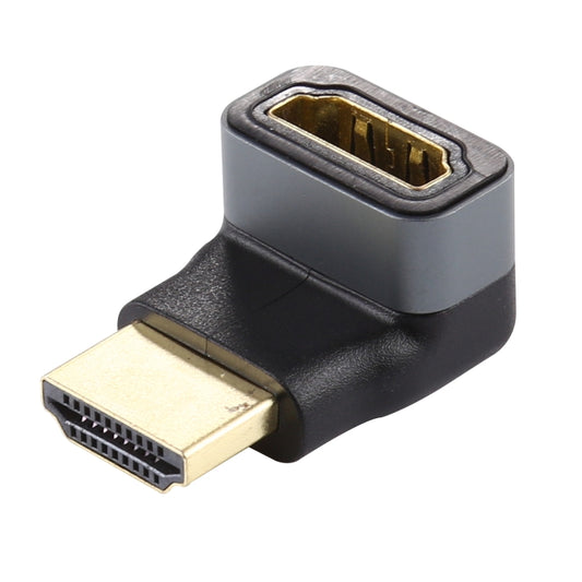 Адаптер HDMI-штекер - HDMI-гнездо с угловой головкой 90 градусов из алюминиевого сплава