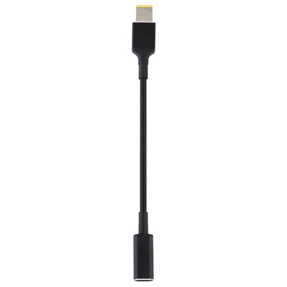 PD 100W 18.5-20V Square Plug to USB-C / Type-C Adapter Nylon Braid Cable for Lenovo Laptop