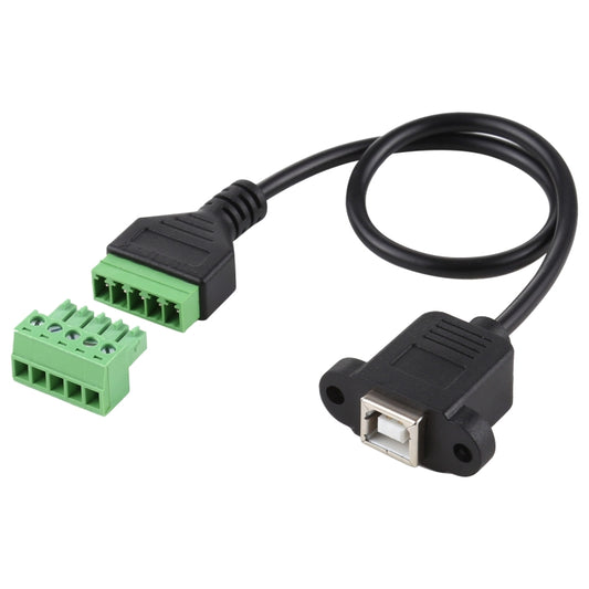 Кабель-адаптер USB Type-B с гнездом на 5-контактных разъемах, не требующий пайки, длина: 30 см