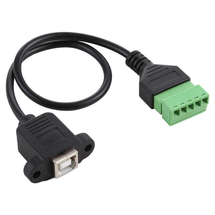 Кабель-адаптер USB Type-B с гнездом на 5-контактных разъемах, не требующий пайки, длина: 30 см