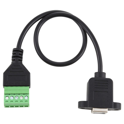 Кабель-адаптер USB Type-B с гнездом на 5-контактных разъемах, не требующий пайки, длина: 30 см