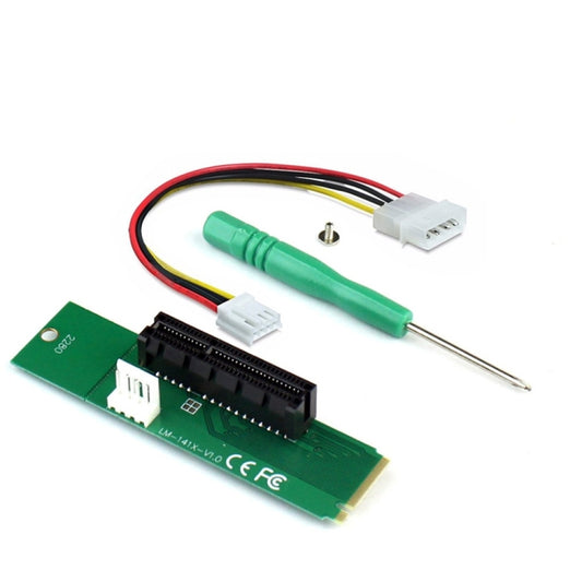 Адаптер-конвертер PCI-E 4X Female - NGFF M.2 M Key Male с кабелем питания