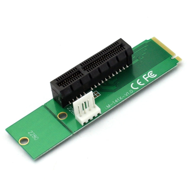 Адаптер-конвертер PCI-E 4X Female - NGFF M.2 M Key Male с кабелем питания