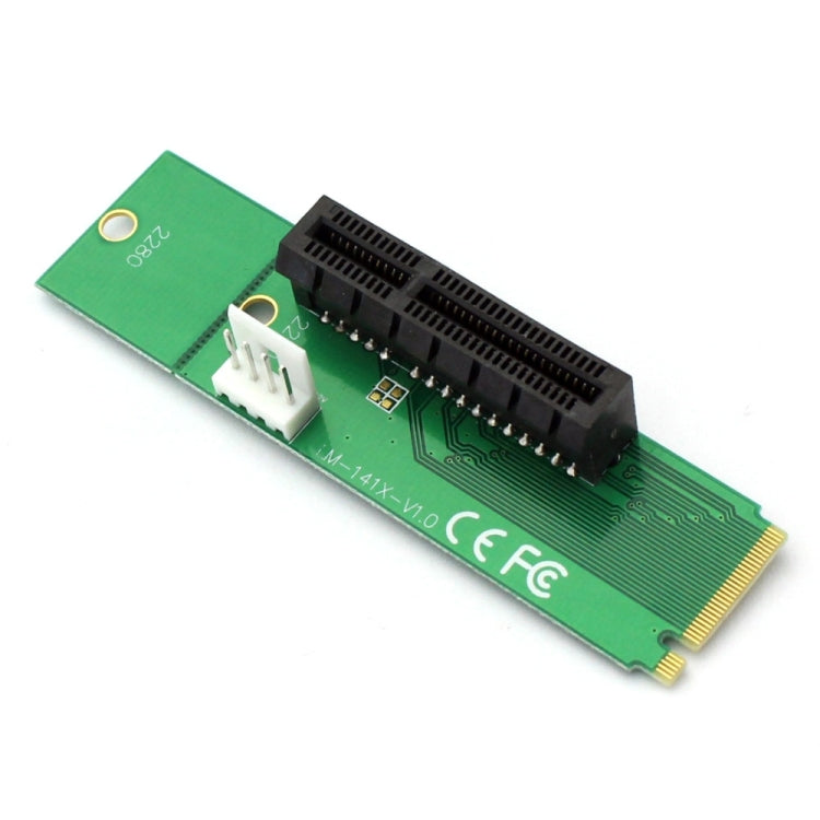 Адаптер-конвертер PCI-E 4X Female - NGFF M.2 M Key Male с кабелем питания