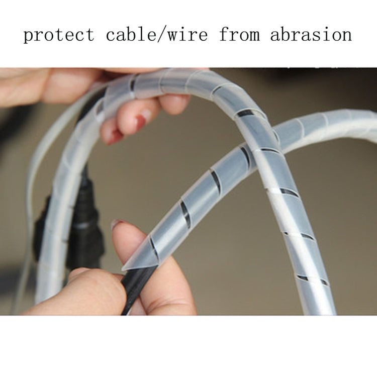 9m PE Spiral Pipes Wire Winding Organizer Tidy Tube, Nominal Diameter: 10mm