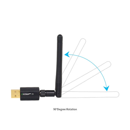 EDUP EP-AC1661 2 в 1 Bluetooth 4.2 + двухдиапазонный высокоскоростной беспроводной USB-адаптер 600 Мбит/с с WiFi-приемником