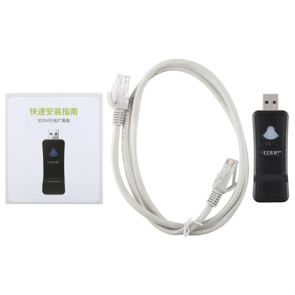 EDUP EP-2911S 300Mbps 2.4GHz Wireless USB Repeater WiFi to RJ45 Network Adapter for TV, Set Top Box, PS4, Xbox, Printer, Projector