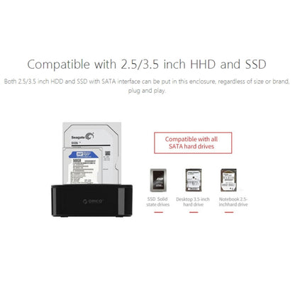 Док-станция для жестких дисков ORICO 6228US3 2,5/3,5 дюйма SATA HDD/SSD с 2 отсеками USB 3.0