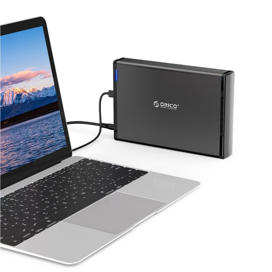Корпус для мобильного жесткого диска ORICO 7688C3 8 ТБ, 3,5 дюйма, USB-C/Type-C, со съемным основанием, длина кабеля: 1 м