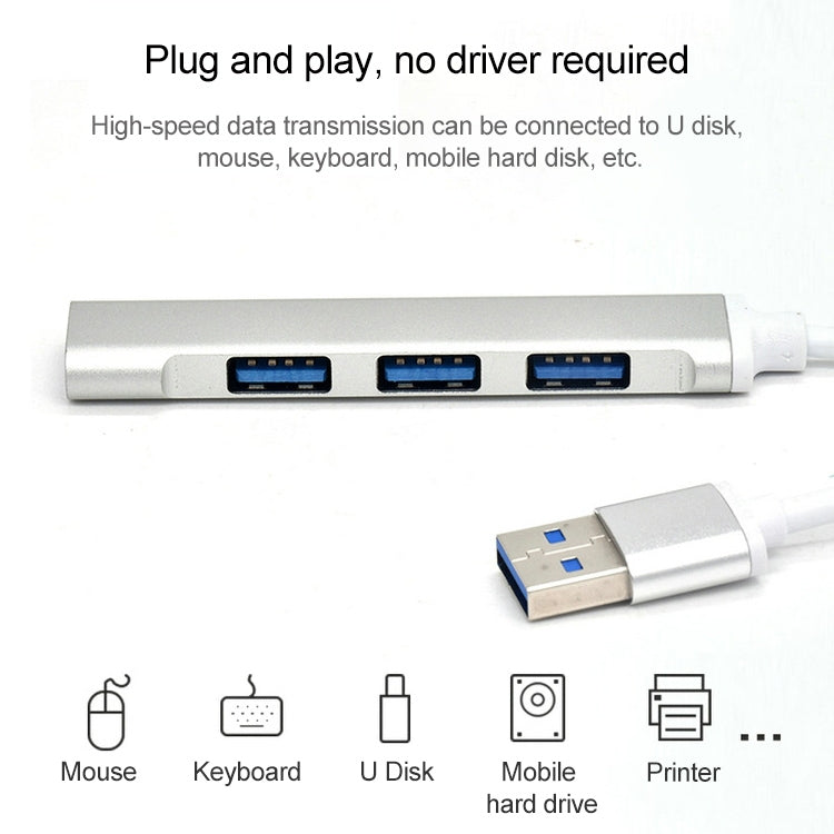Адаптер-концентратор из алюминиевого сплава A-809 с 4 портами USB 3.0 на USB 3.0