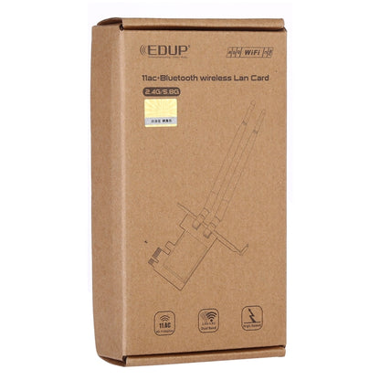 EDUP EP-9620 2 в 1 AC1200 Мбит/с 2,4 ГГц и 5,8 ГГц двухдиапазонный PCI-E WiFi-адаптер с 2 антеннами внешняя сетевая карта + Bluetooth