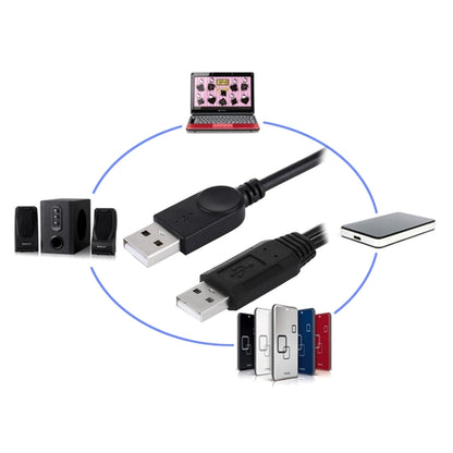Кабель 2 в 1 USB 2.0 «папа» на 2 двух USB «папа» для компьютера/ноутбука, длина: 50 см
