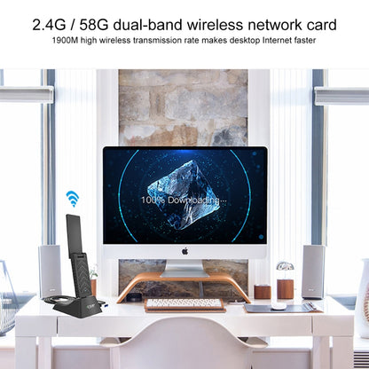 Внешняя сетевая карта EDUP EP-AC1675 AC1900 Мбит/с 2,4 ГГц и 5,8 ГГц, двухдиапазонный USB 3.0 WiFi