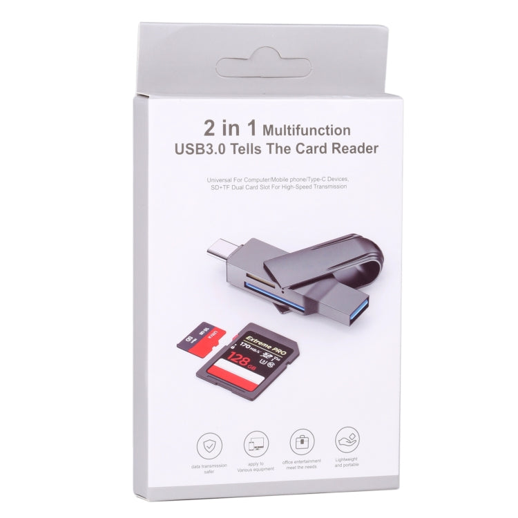 Многофункциональный картридер 2 в 1 USB-C / Type-C - USB 3.0