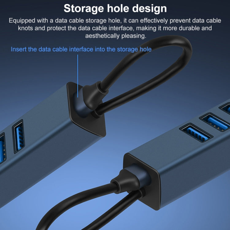 RDS 6307-3 USB-C / Type-C на USB3.0 + два USB2.0 + RJ45 4-в-1 концентратор-адаптер