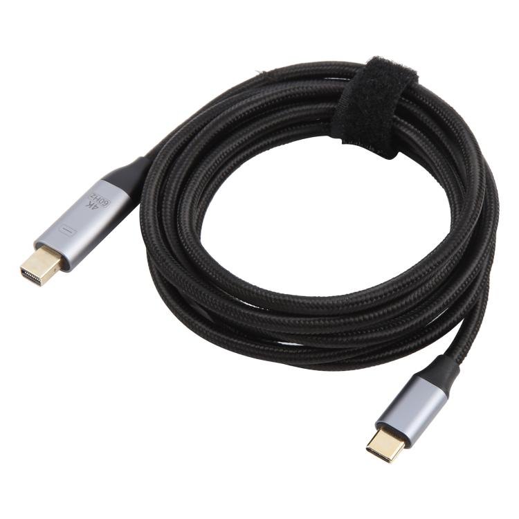 Кабель-адаптер USB-C/Type-C (штекер) на Mini DP (штекер) 4K 60 Гц, длина: 1,8 м