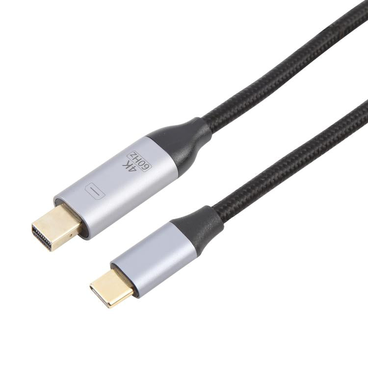 Кабель-адаптер USB-C/Type-C (штекер) на Mini DP (штекер) 4K 60 Гц, длина: 1,8 м