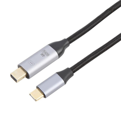 Кабель-адаптер USB-C/Type-C (штекер) на Mini DP (штекер) 4K 60 Гц, длина: 1,8 м