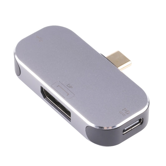 3 в 1 USB-C/Type-C (папа) на USB-C/Type-C (зарядка) + USB + DP (мама) адаптер
