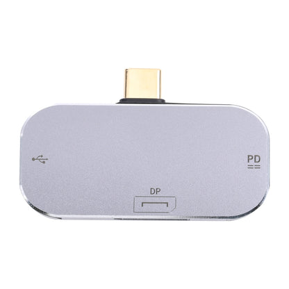 3 в 1 USB-C/Type-C (папа) на USB-C/Type-C (зарядка) + USB + DP (мама) адаптер