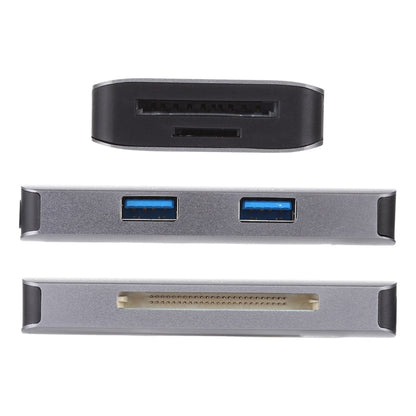 Многофункциональный картридер USB-C OTG 5 в 1 с двумя портами USB 3.0 + CF + TF + SD